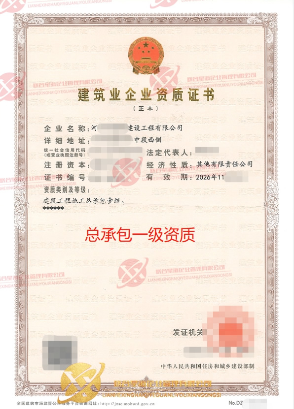 建筑总承包一级